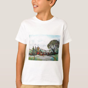 T-shirts Um esboço britânico idílico da vila