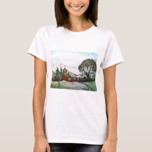 T-shirts Um esboço da Aldeia Britânica Idyllic
