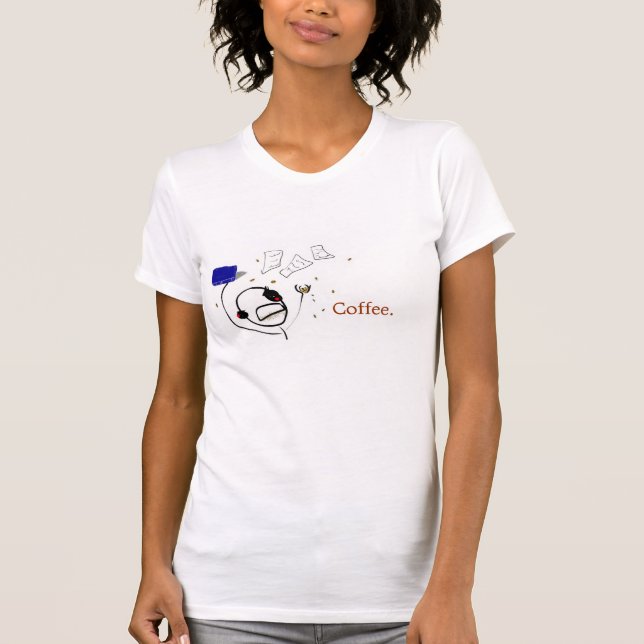 T-shirts Um escritor sem café (Frente)
