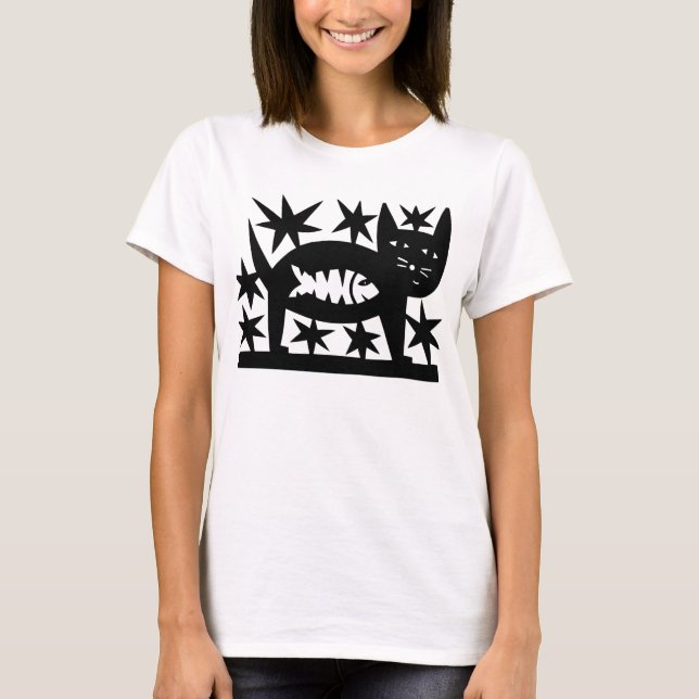 T-shirts Um gato feliz (Frente)