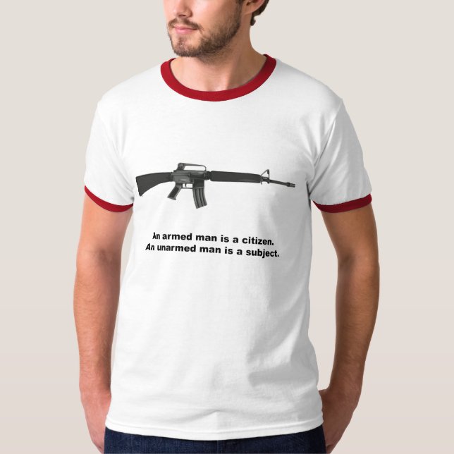 T-shirts Um homem armado (Frente)