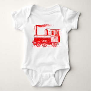 T-shirts Um homem e seu trem - Vermelho