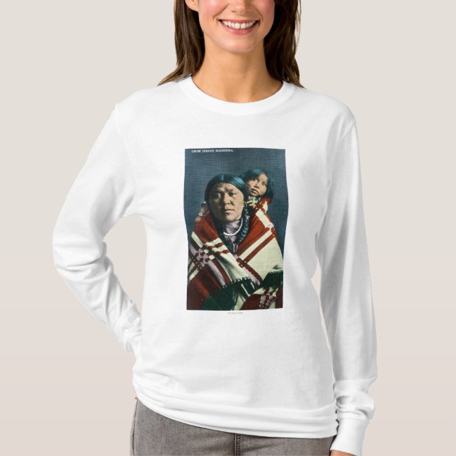 T-shirts Um indiano Madonna do corvo e criança (Frente)