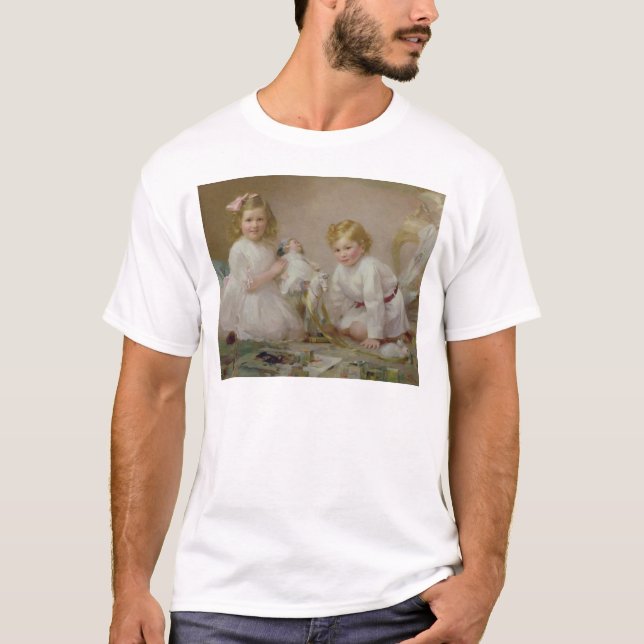 T-shirts Um irmão e uma irmã que jogam, 1915 (Frente)