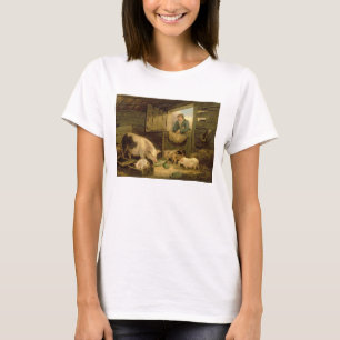 T-shirts Um menino que olha em um chiqueiro de porco, 1794