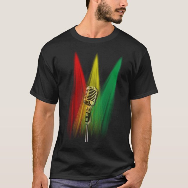 T-shirts Um Mic, 3 luzes (Frente)