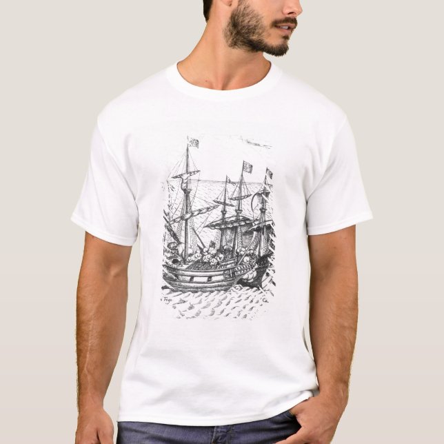 T-shirts Um navio de tesouro espanhol (Frente)