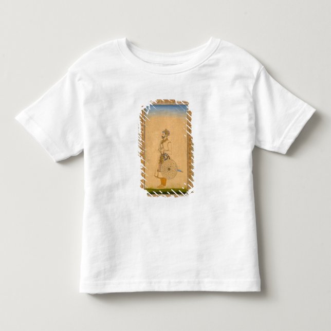 T-shirts Um oficial, posição, com espada e protetor, de (Frente)