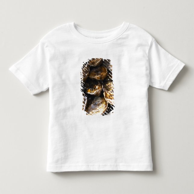 T-shirts Um prato de ostras. (Frente)