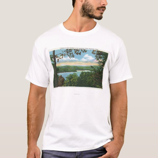 T-shirts Um relance do lago Garfield (Frente)