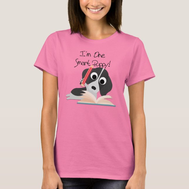 T-shirts Um Smart Puppy (Frente)