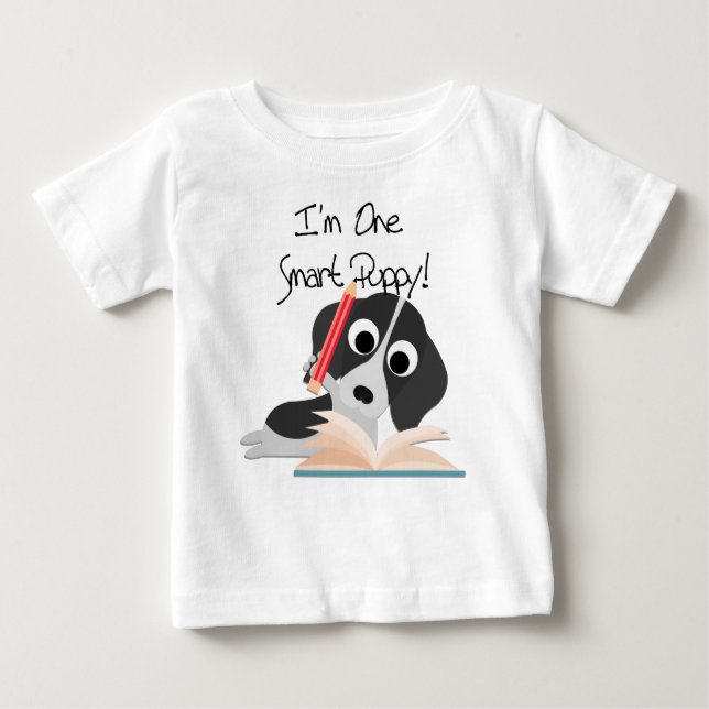T-shirts Um Smart Puppy (Frente)