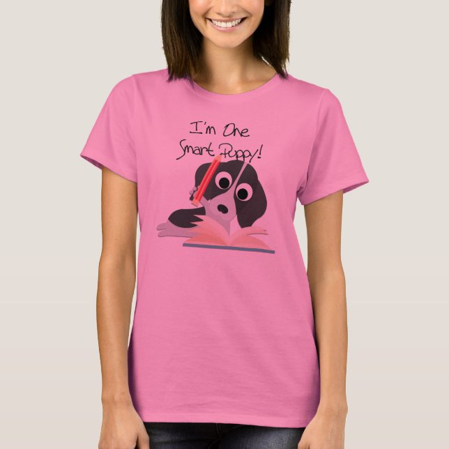 T-shirts Um Smart Puppy (Frente)