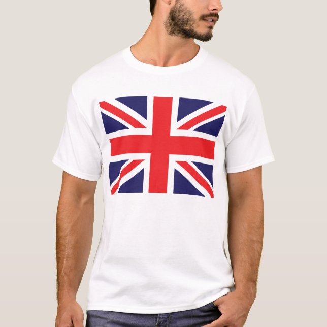 T-shirts Uma bandeira do Union Jack. (Frente)
