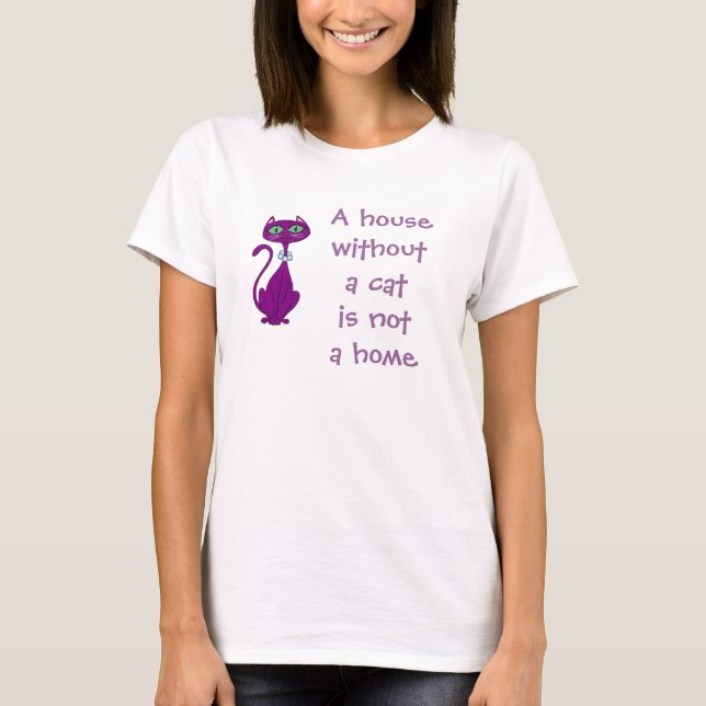 T-shirts Uma casa sem um gato… (Frente)