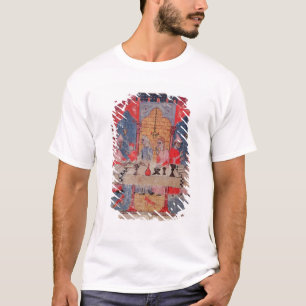 T-shirts Uma família recolheu na mesa para o Passover