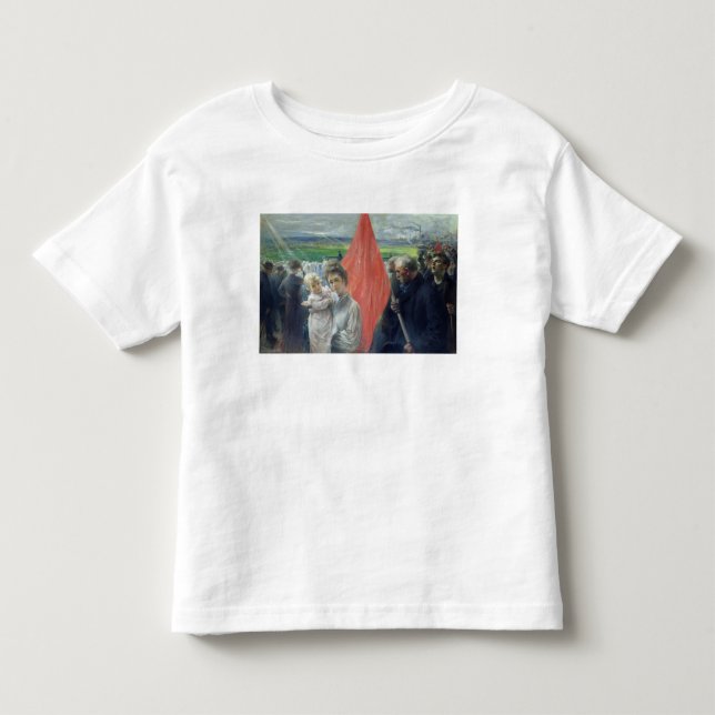 T-shirts Uma greve em Santo-Ouen, 1908 (Frente)