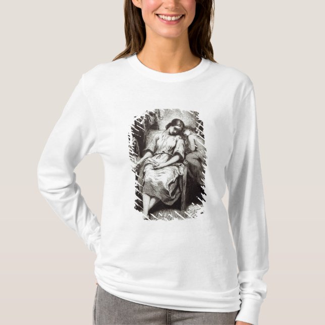 T-shirts Uma jovem mulher que aplana com um anjo (Frente)