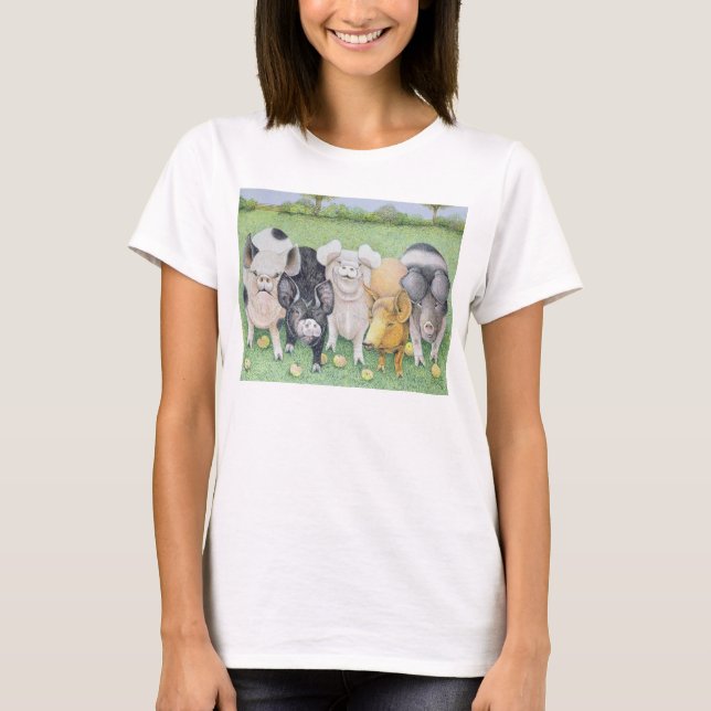 T-shirts Uma linha de coro (Frente)