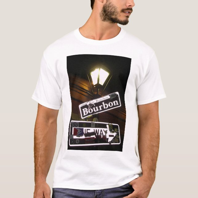 T-shirts Uma maneira na rua de Bourbon (Frente)