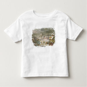 T-shirts Uma paisagem do inverno com viajantes em um