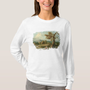 T-shirts Uma paisagem do rio de Italianate com viajantes