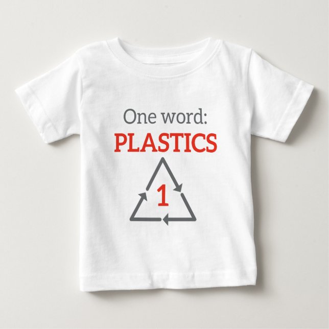 T-shirts Uma palavra: Plásticos (Frente)