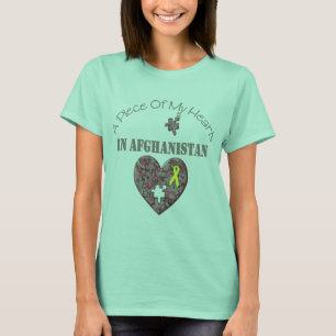 T-shirts Uma parte de meus corações em Afeganistão