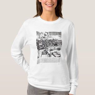 T-shirts Uma seção de um mapa de Milão, 1640