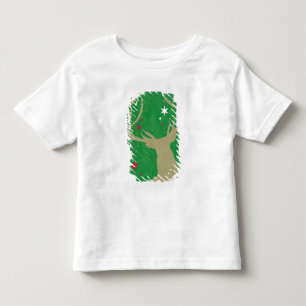 T-shirts Uma silhueta de um cervo com as estrelas que