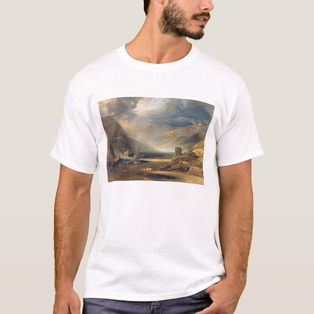 T-shirts Uma tempestade que passa fora na costa de (Frente)