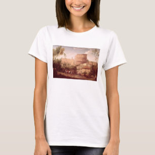 T-shirts Uma vista do Colosseum com um viajante, 1731 (oi