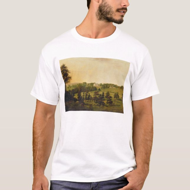 T-shirts Uma vista do parque de Tapeley, Instow, Devon (Frente)