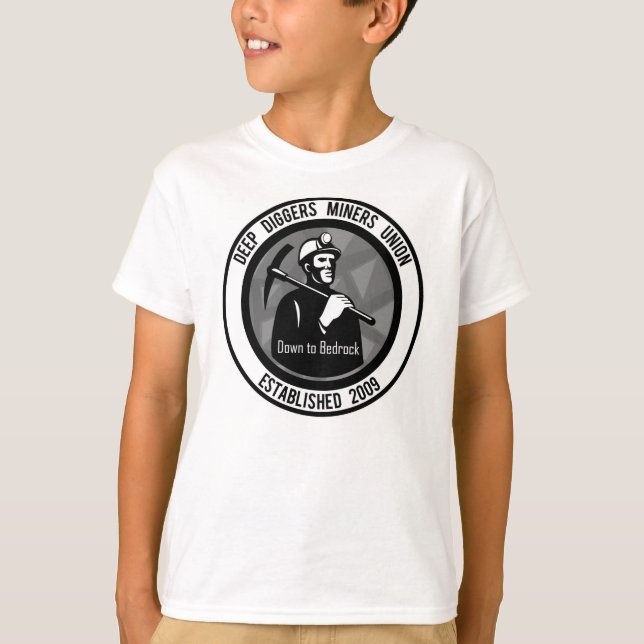 T-shirts União profunda 2009 dos mineiros dos escavadores (Frente)
