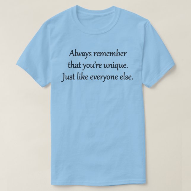 T-shirts ÚNICO - Frase Zen Sarcástica (Frente do Design)