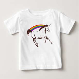 T-shirts Unicórnio com arco-íris