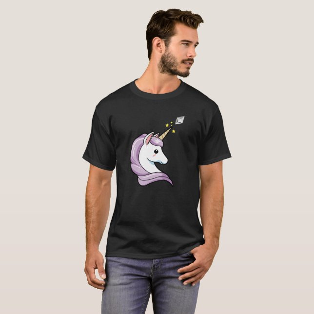T-shirts Unicórnio de Ethereum (Frente Completa)