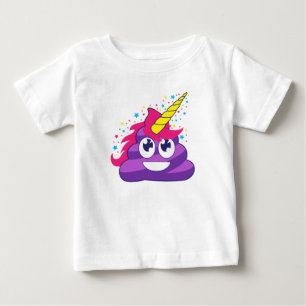T-shirts Unicórnio Emoji de Poopy