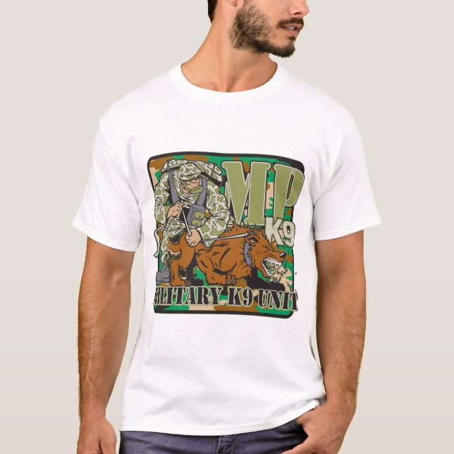 T-shirts Unidade K9 militar (Frente)