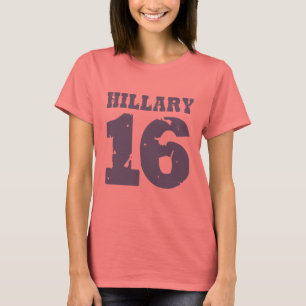 T-SHIRTS UNIFORME DE HILLARY 2016 AFLIGIDO