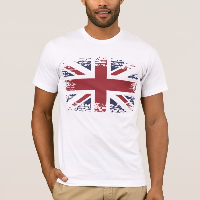 T-shirts Union Jack (bandeira do Reino Unido), estilo grand (Frente)