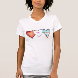 T-shirts United We Stand Patriotic Hearts
