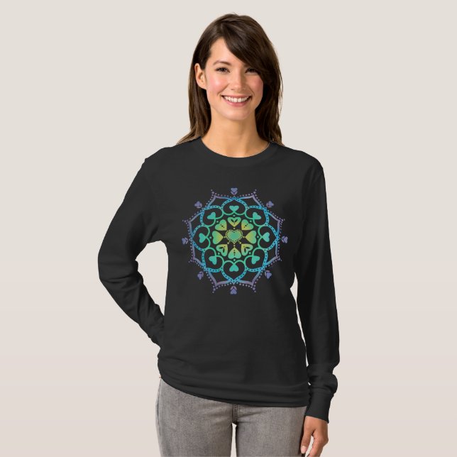 T-shirts Universal Love Mandala (Frente Completa)