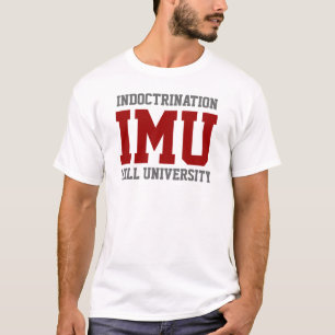 T-shirts UNIVERSIDADE MOINHO DE DOUTRINAÇÃO - vermelho e br
