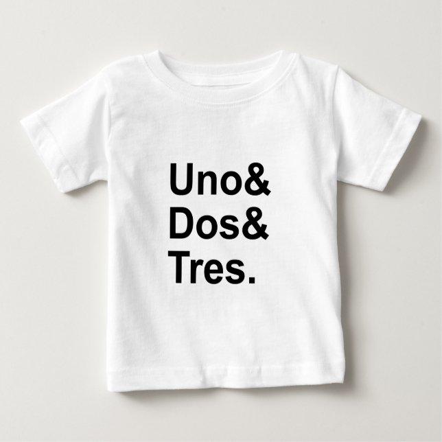 T-shirts Uno Dos Tres| Um dois três em espanhol (Frente)