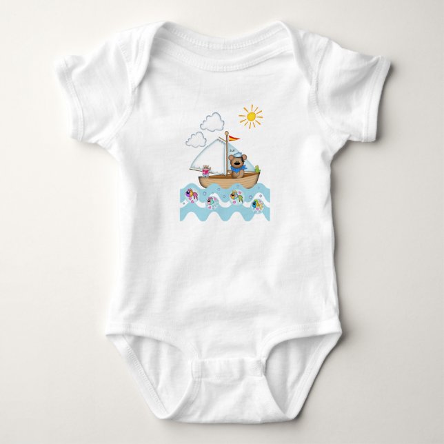 T-shirts Urso à vela e seu gatinho Tea (Frente)