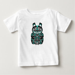 T-shirts Urso azul do espírito do Haida da cerceta no pret