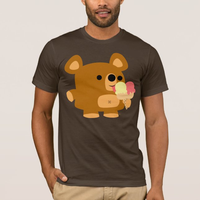 T-shirts Urso bonito dos desenhos animados com bolas:) (Frente)