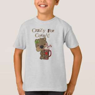 T-shirts Urso da menina louco para o cacau