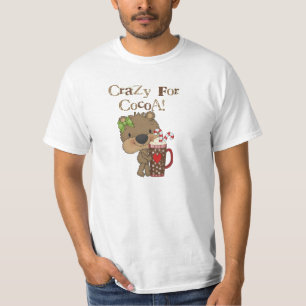 T-shirts Urso da menina louco para o cacau